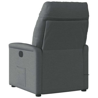 Massagesessel Elektrisch Dunkelgrau Stoff