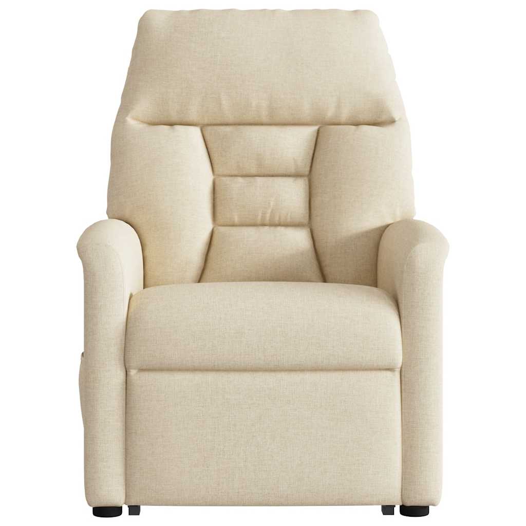 Relaxsessel mit Aufstehhilfe Creme Stoff