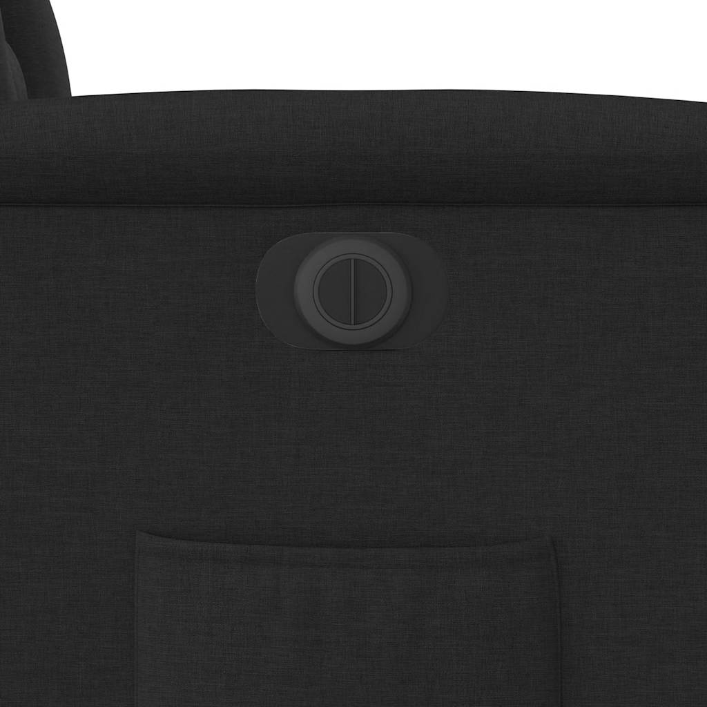Relaxsessel mit Aufstehhilfe Elektrisch Schwarz Stoff