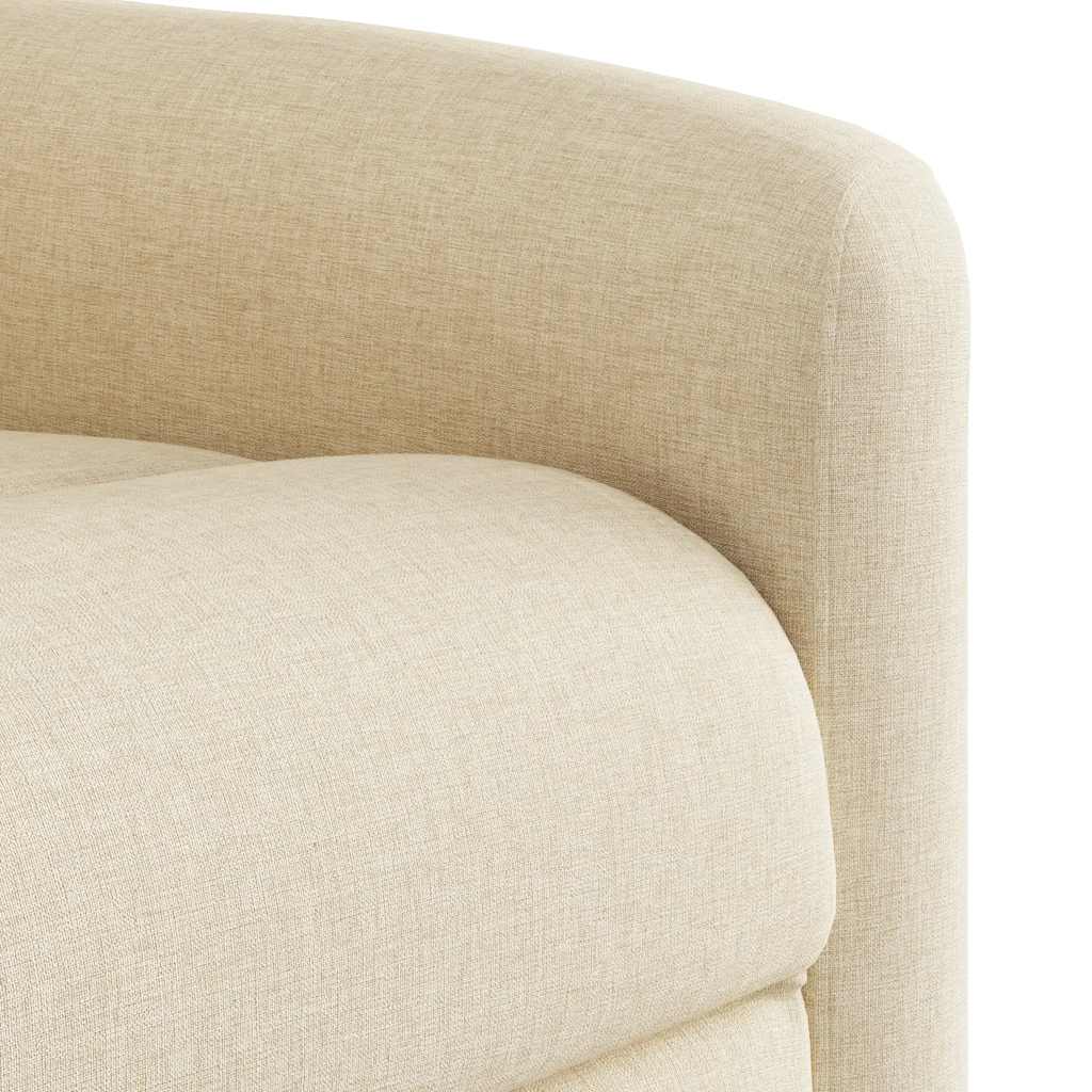 Relaxsessel mit Aufstehhilfe Elektrisch Creme Stoff