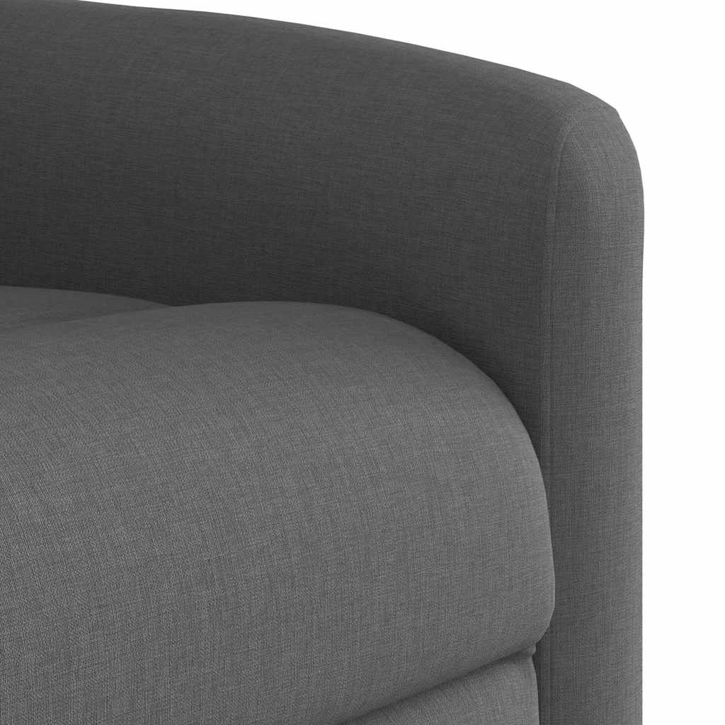 Elektrischer Massagesessel mit Aufstehhilfe Dunkelgrau Stoff