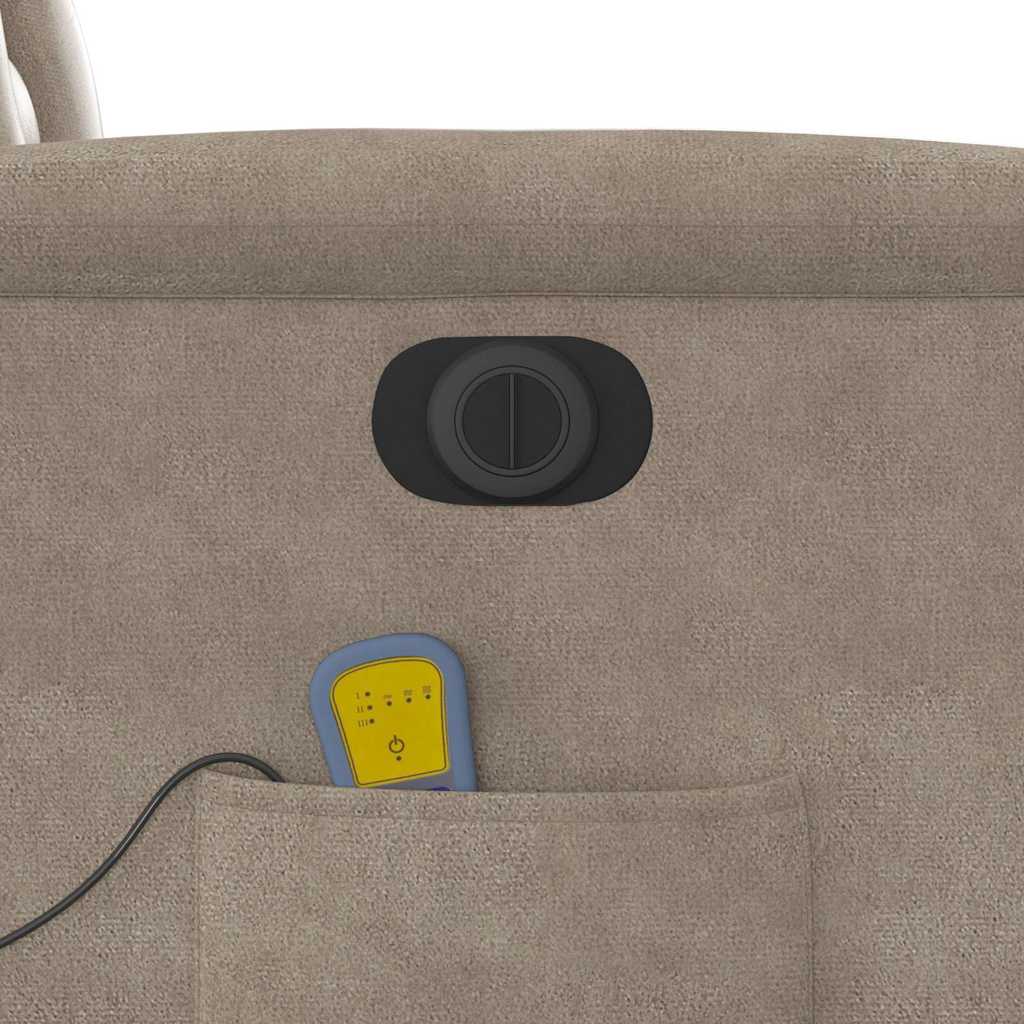 Massagesessel Elektrisch Taupe Mikrofasergewebe