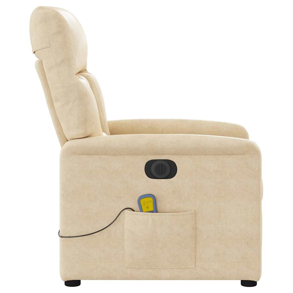 Massagesessel Elektrisch Creme Mikrofasergewebe