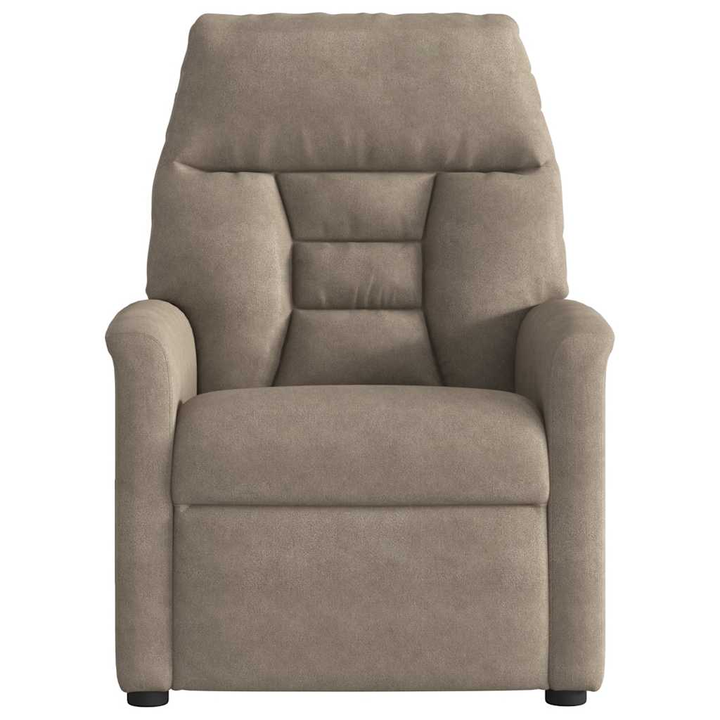 Relaxsessel mit Aufstehhilfe Elektrisch Taupe Mikrofasergewebe