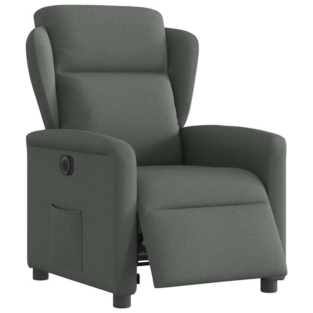 Relaxsessel Elektrisch Dunkelgrau Stoff