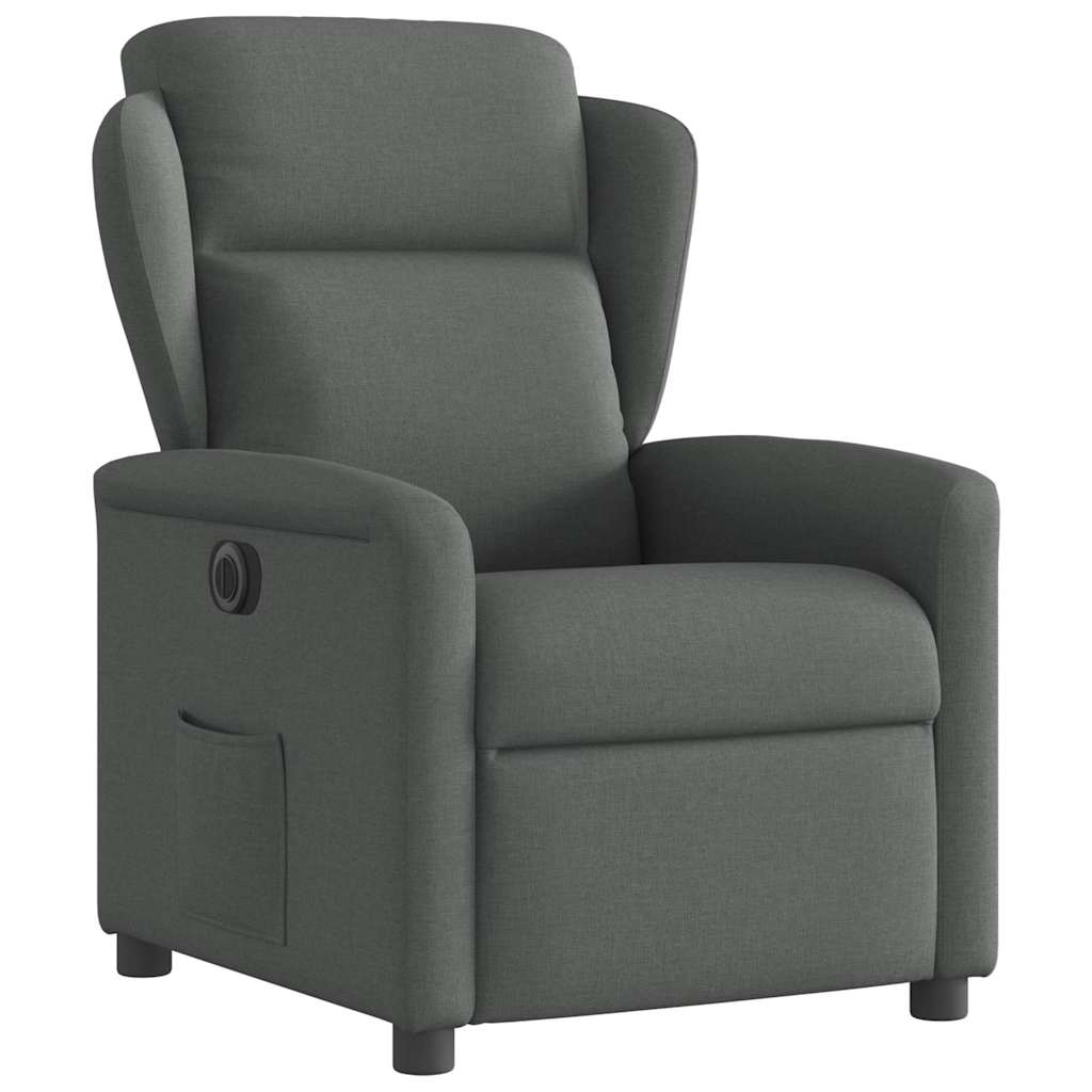 Relaxsessel Elektrisch Dunkelgrau Stoff