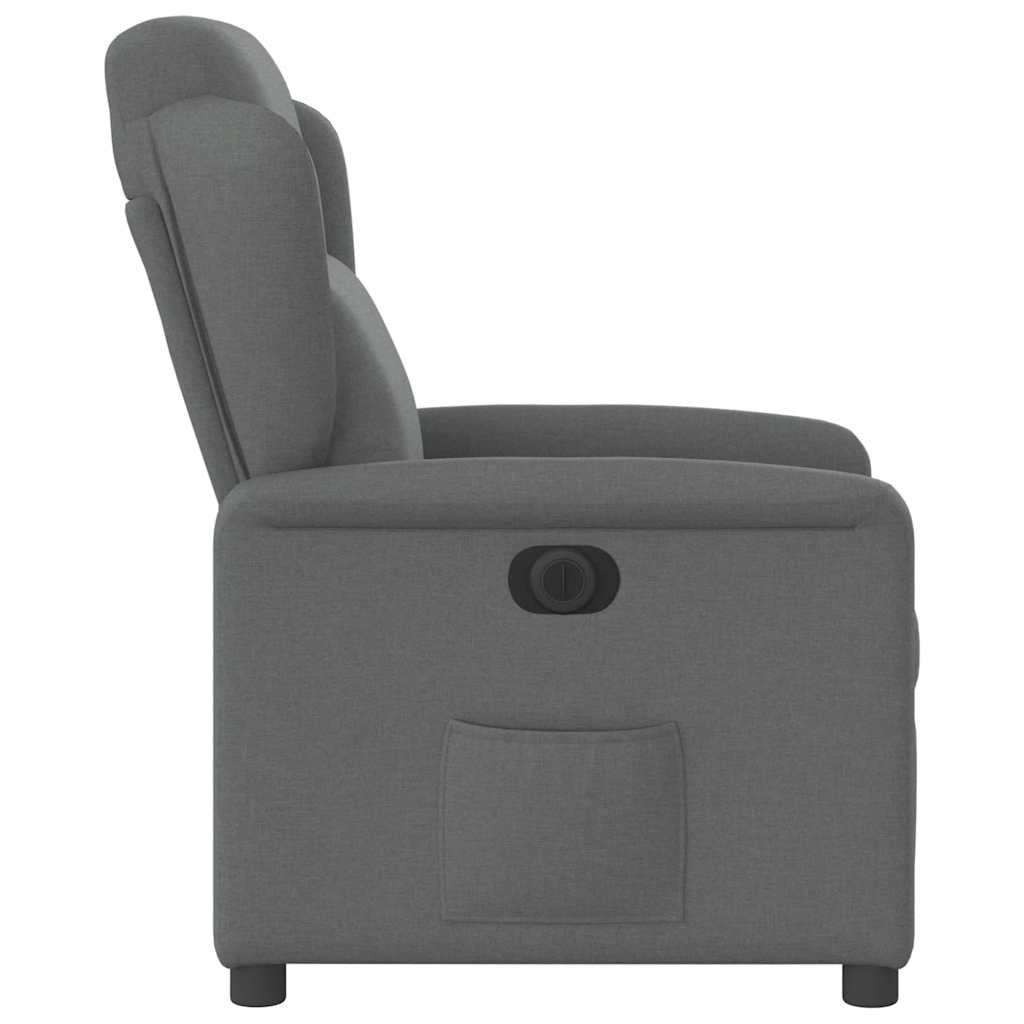 Relaxsessel Elektrisch Dunkelgrau Stoff