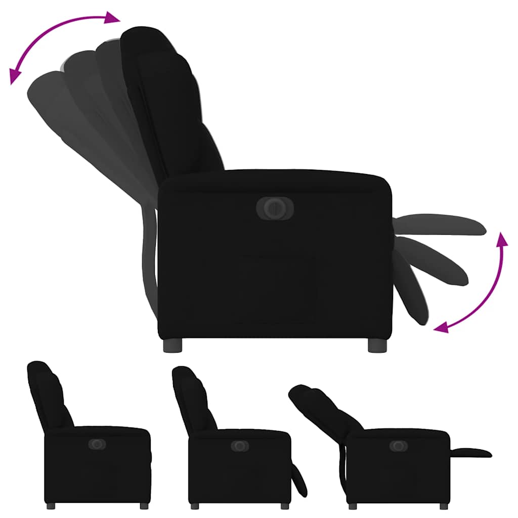Relaxsessel Elektrisch Schwarz Stoff