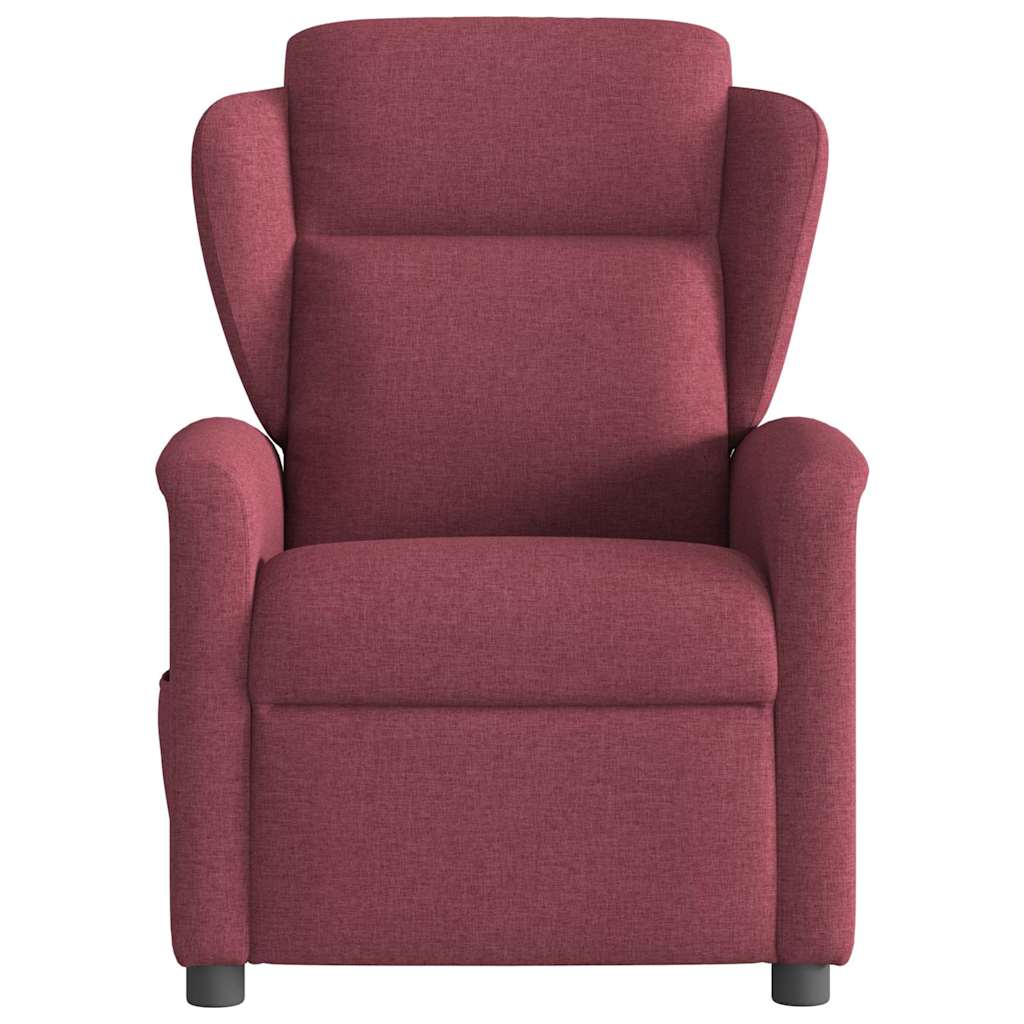 Relaxsessel Elektrisch Weinrot Stoff
