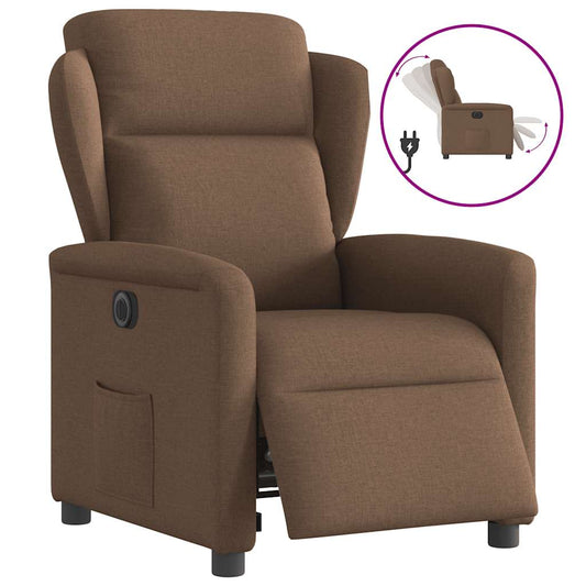 Relaxsessel Elektrisch Braun Stoff