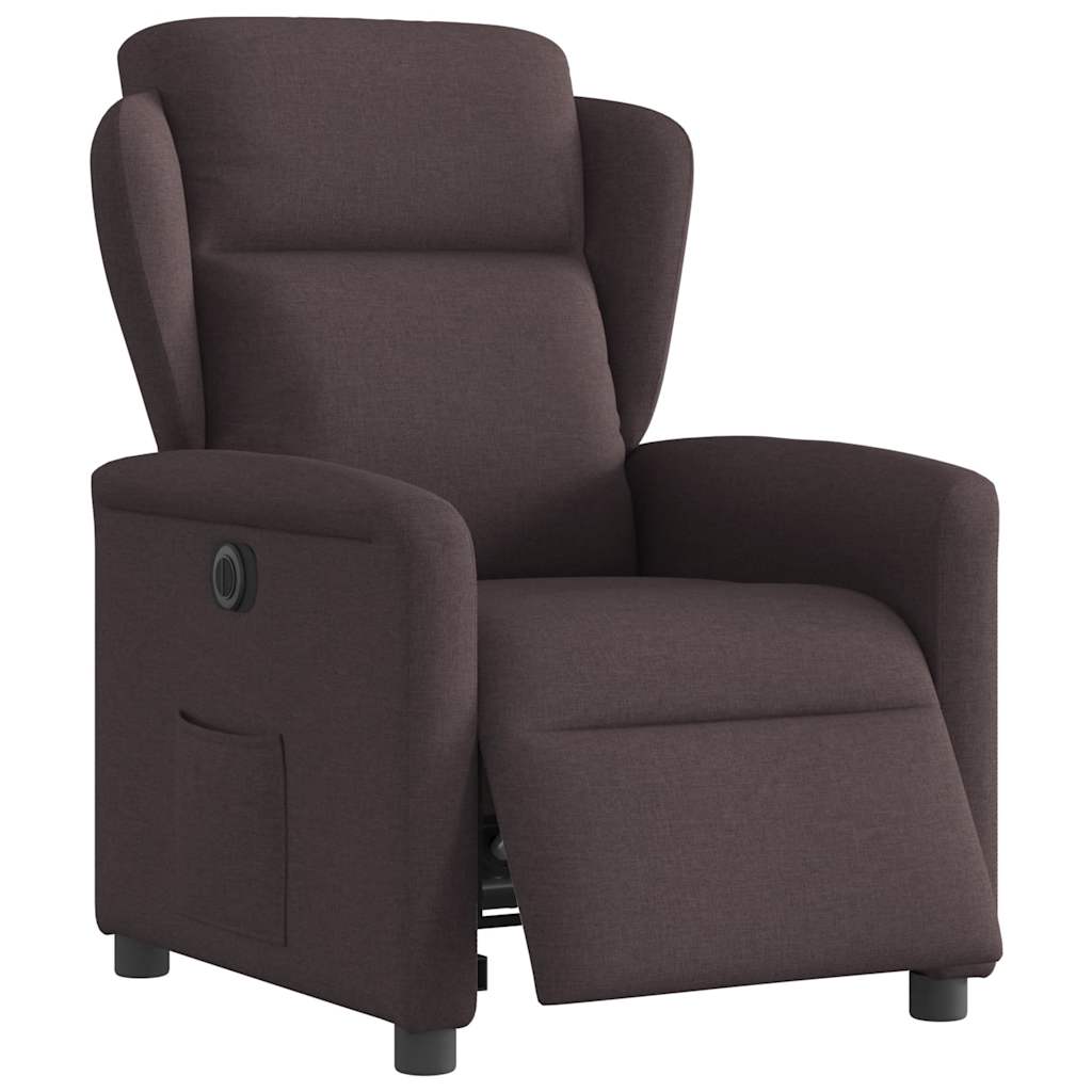 Relaxsessel Elektrisch Dunkelbraun Stoff