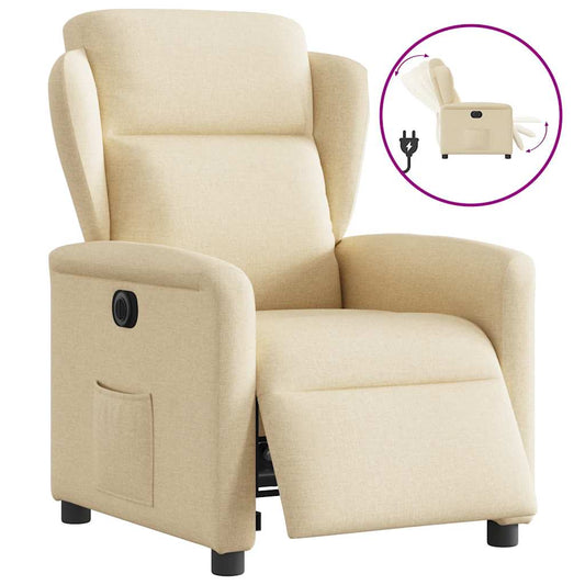 Relaxsessel Elektrisch Creme Stoff