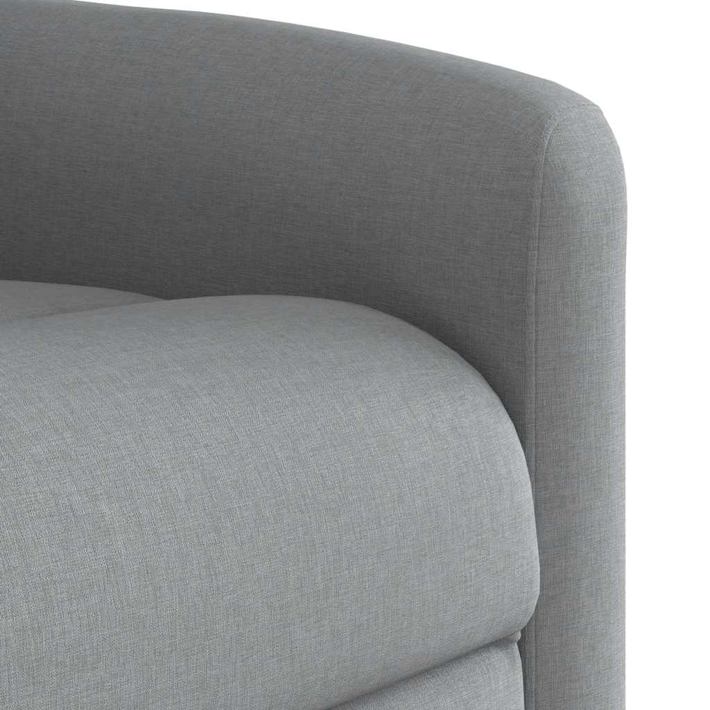 Massagesessel Elektrisch Hellgrau Stoff
