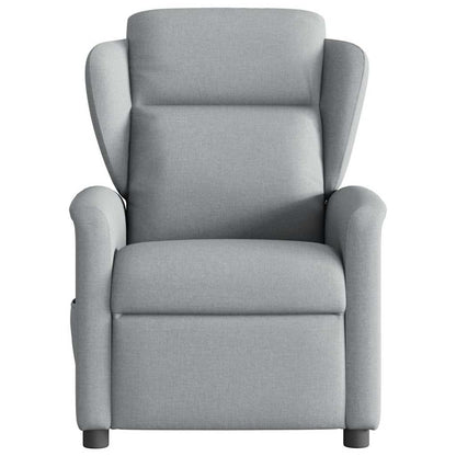 Massagesessel Elektrisch Hellgrau Stoff