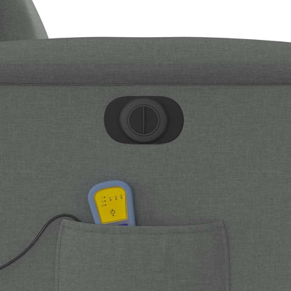 Massagesessel Elektrisch Dunkelgrau Stoff