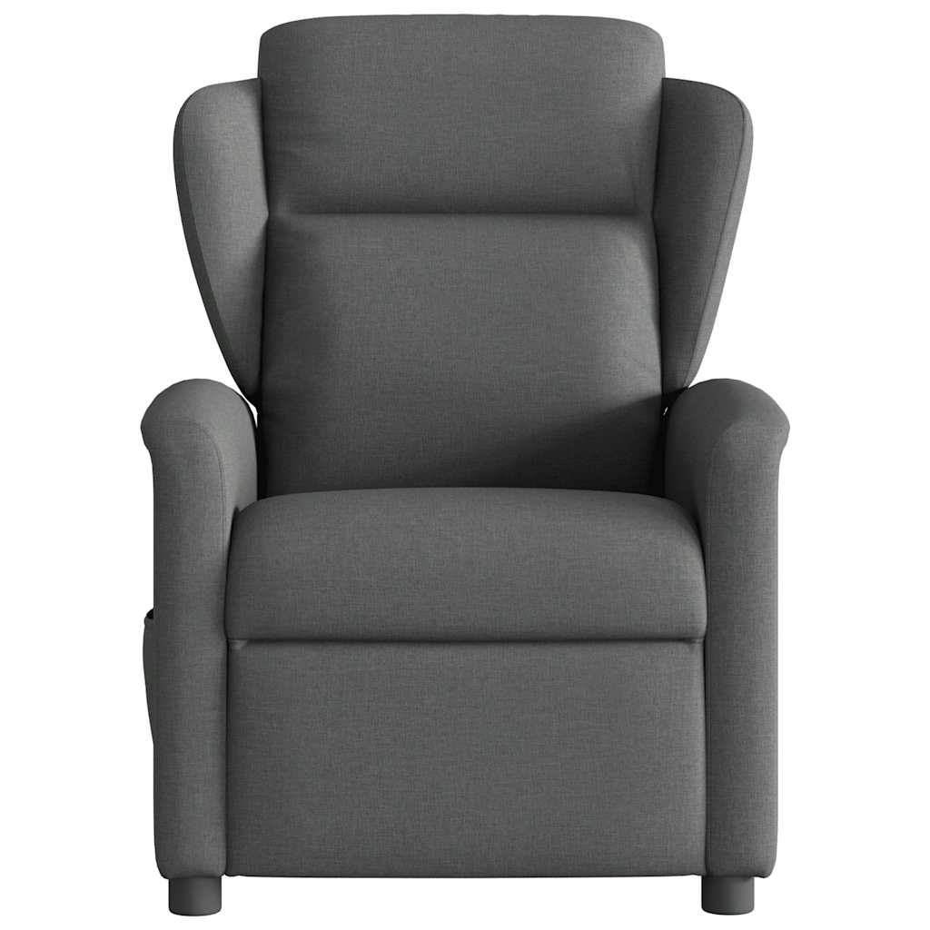 Massagesessel Elektrisch Dunkelgrau Stoff