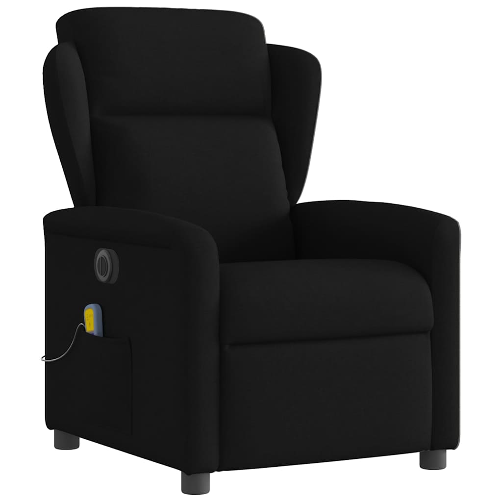 Massagesessel Elektrisch Schwarz Stoff