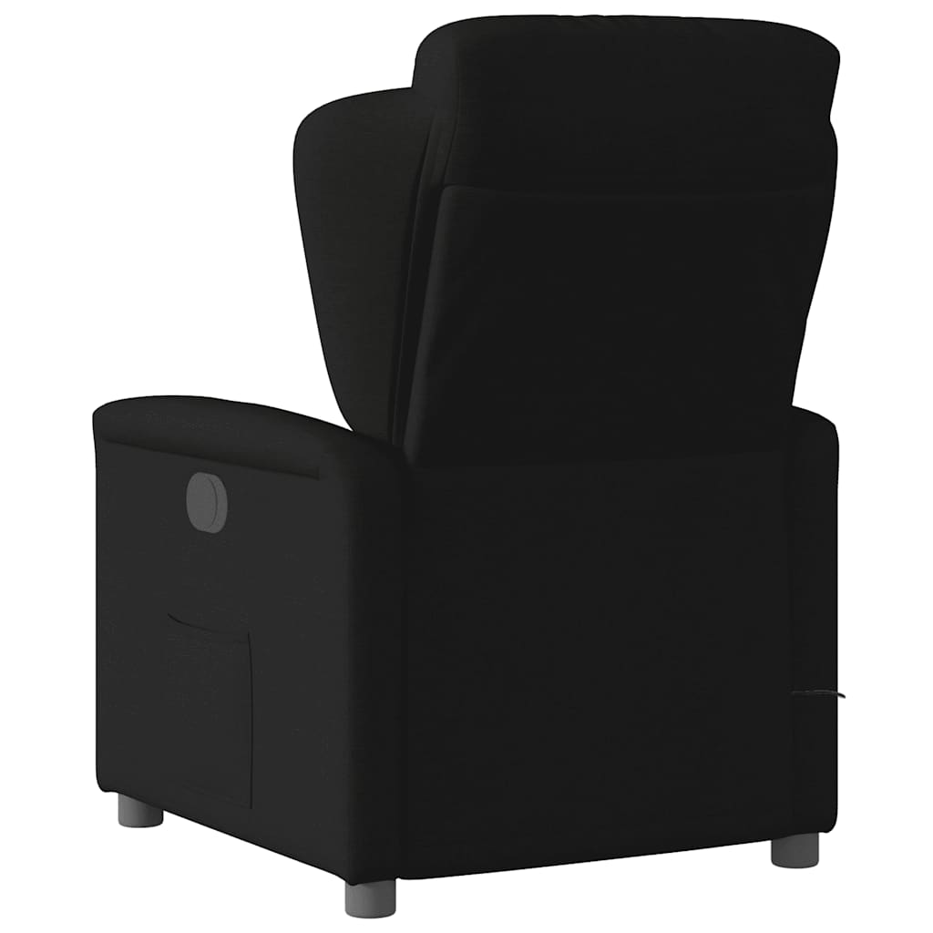 Massagesessel Elektrisch Schwarz Stoff