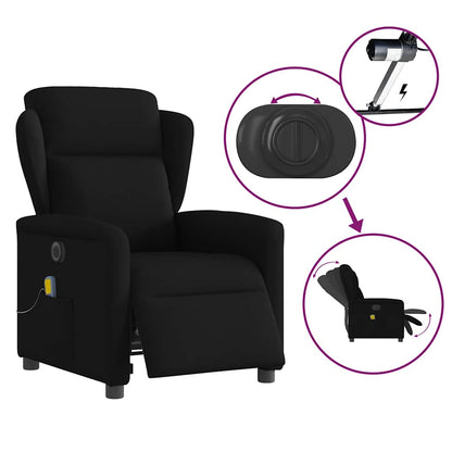 Massagesessel Elektrisch Schwarz Stoff