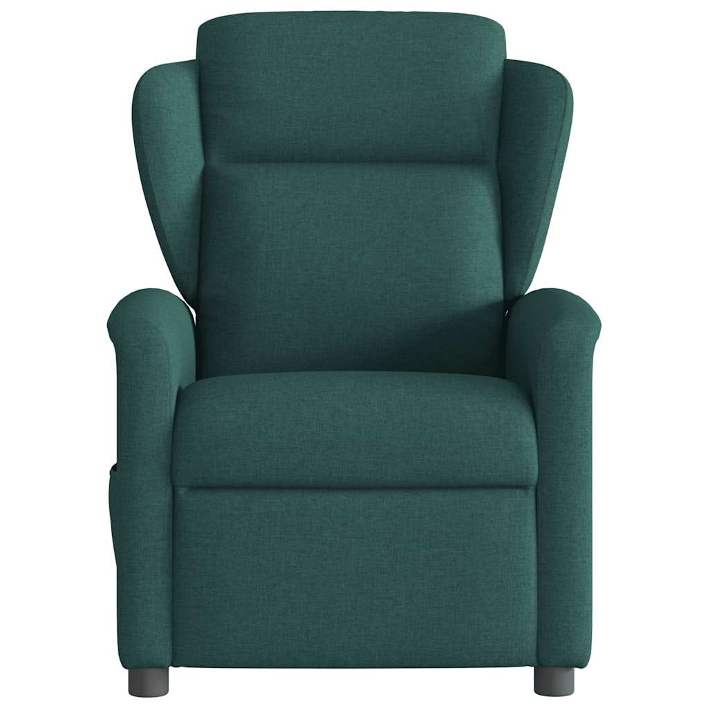 Massagesessel Elektrisch Dunkelgrün Stoff