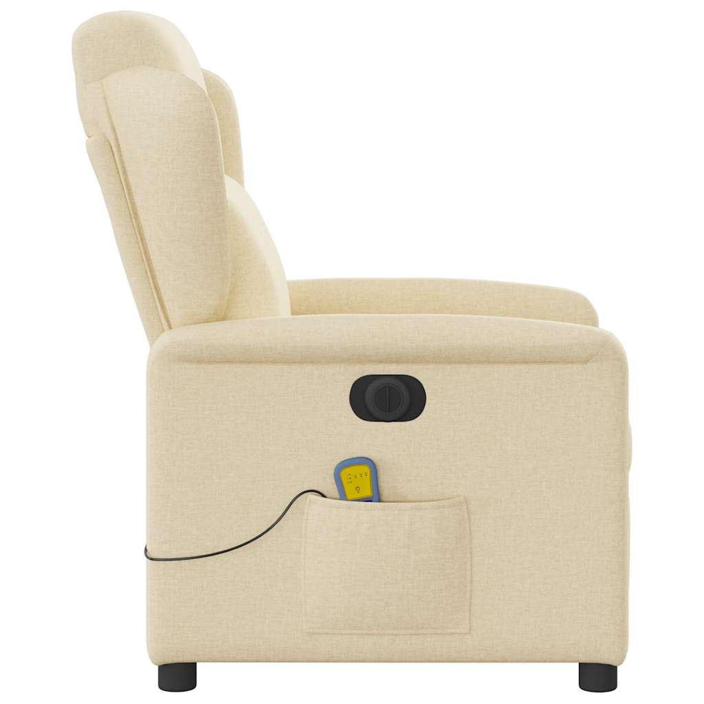 Massagesessel Elektrisch Creme Stoff