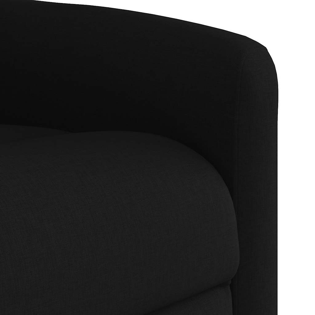 Relaxsessel mit Aufstehhilfe Schwarz Stoff