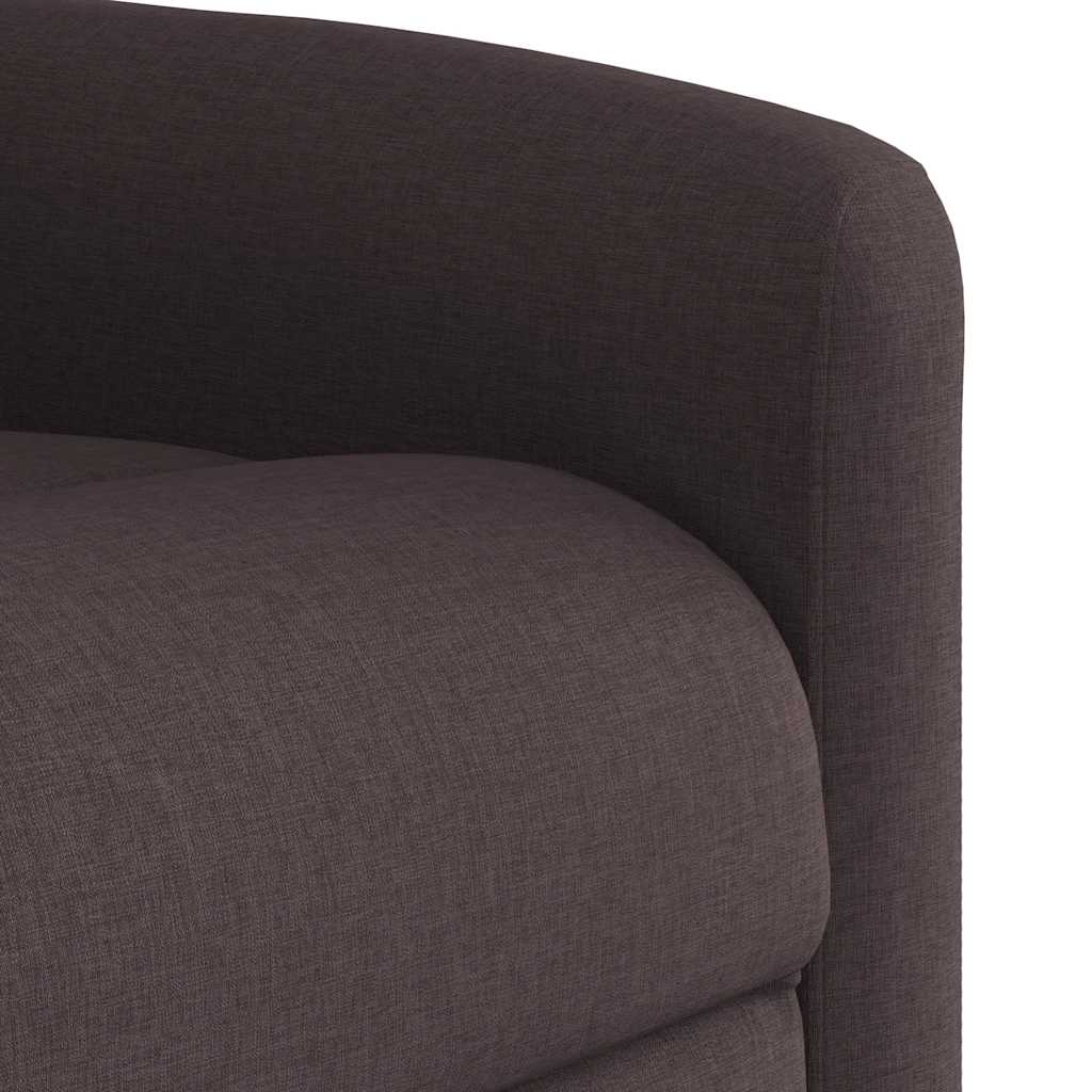 Relaxsessel mit Aufstehhilfe Dunkelbraun Stoff