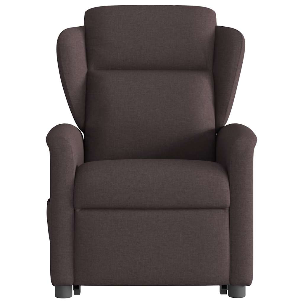 Relaxsessel mit Aufstehhilfe Dunkelbraun Stoff