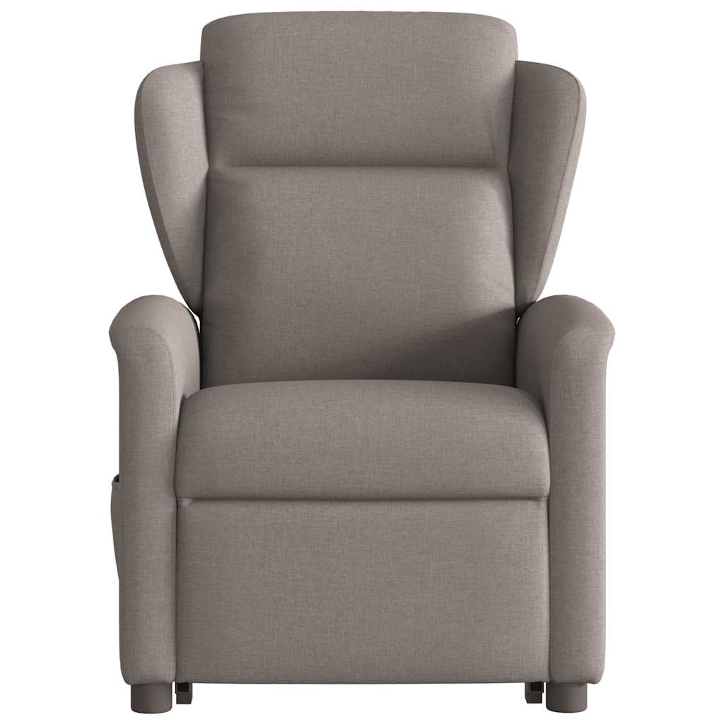 Relaxsessel mit Aufstehhilfe Taupe Stoff