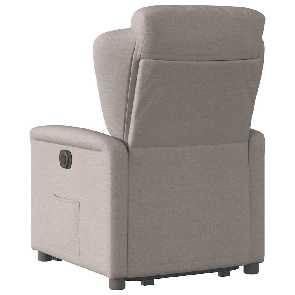 Relaxsessel mit Aufstehhilfe Taupe Stoff