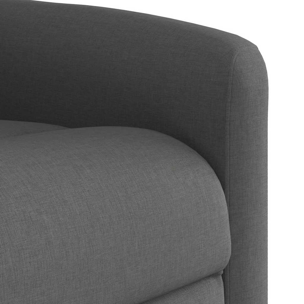 Relaxsessel mit Aufstehhilfe Elektrisch Dunkelgrau Stoff