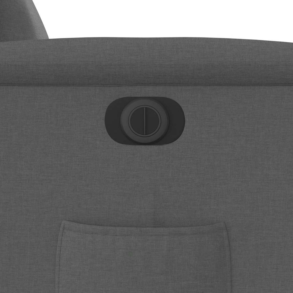 Relaxsessel mit Aufstehhilfe Elektrisch Dunkelgrau Stoff