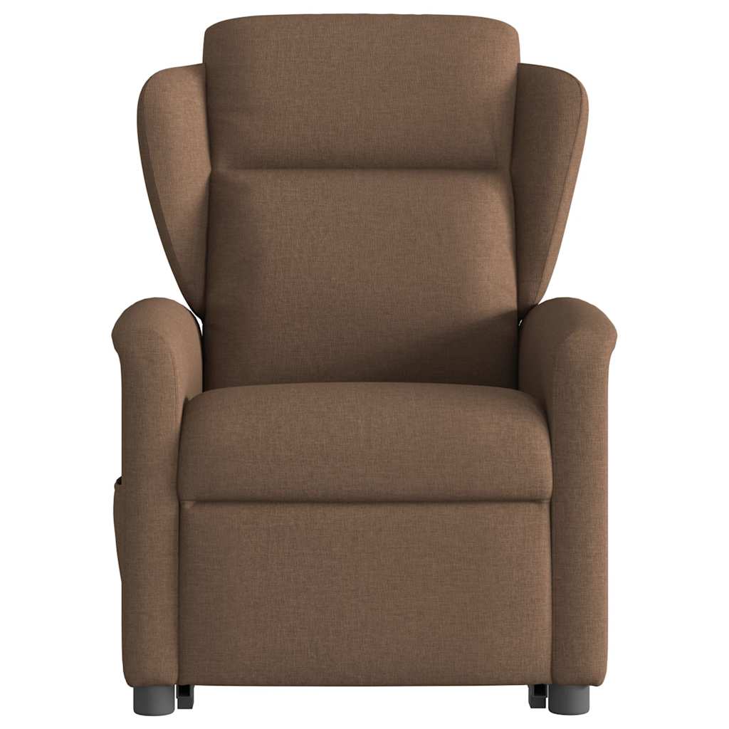 Relaxsessel mit Aufstehhilfe Elektrisch Braun Stoff