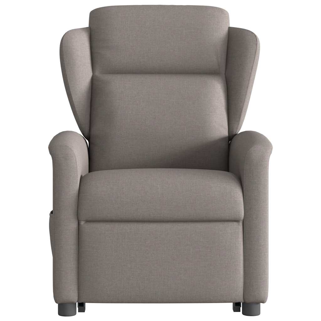 Relaxsessel mit Aufstehhilfe Elektrisch Taupe Stoff