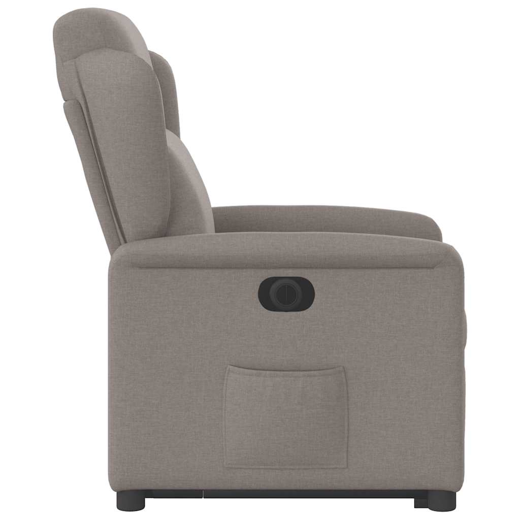 Relaxsessel mit Aufstehhilfe Elektrisch Taupe Stoff