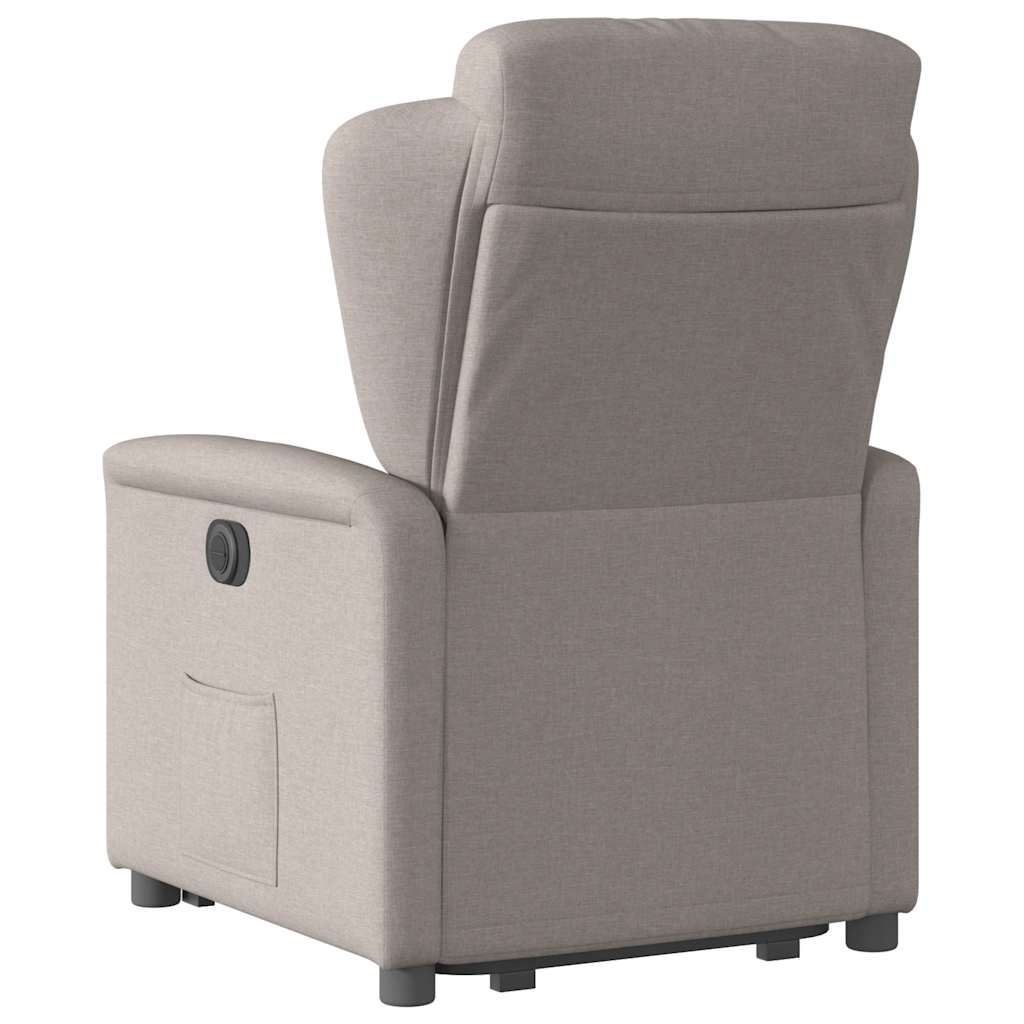 Relaxsessel mit Aufstehhilfe Elektrisch Taupe Stoff