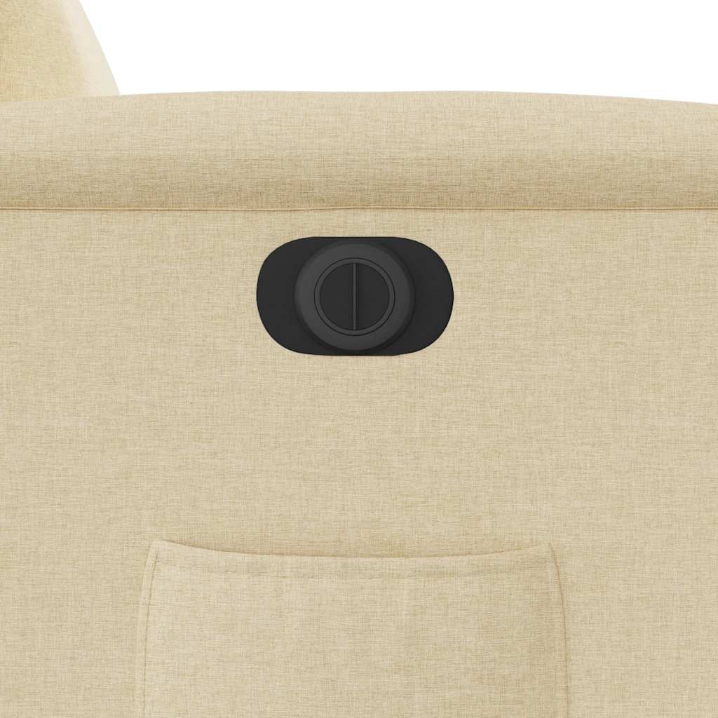 Relaxsessel mit Aufstehhilfe Elektrisch Creme Stoff
