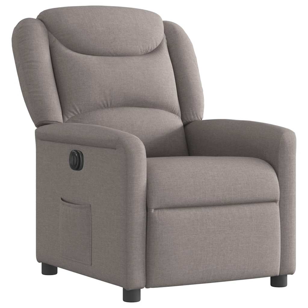 Relaxsessel Elektrisch Taupe Stoff