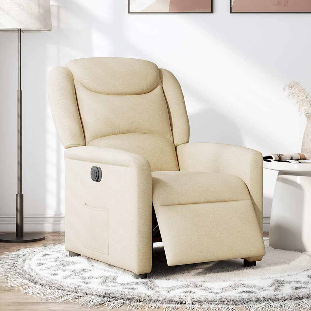 Relaxsessel Elektrisch Creme Stoff
