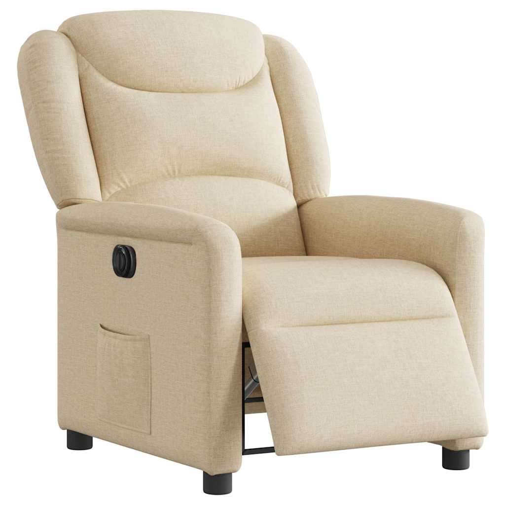 Relaxsessel Elektrisch Creme Stoff