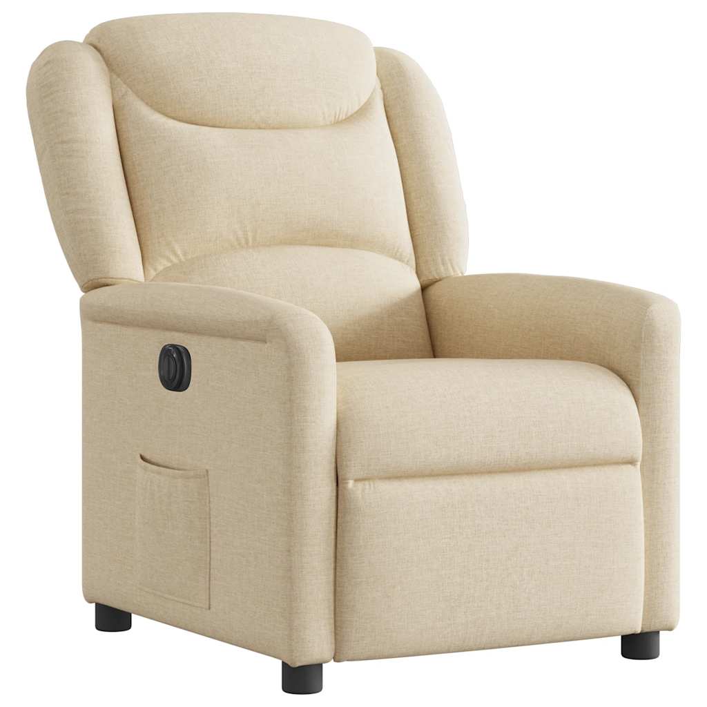 Relaxsessel Elektrisch Creme Stoff