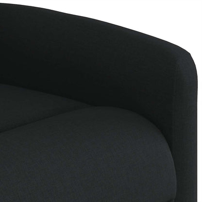 Relaxsessel mit Aufstehhilfe Schwarz Stoff