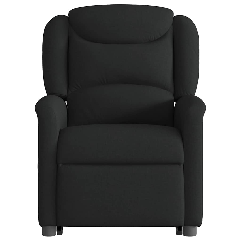 Relaxsessel mit Aufstehhilfe Schwarz Stoff
