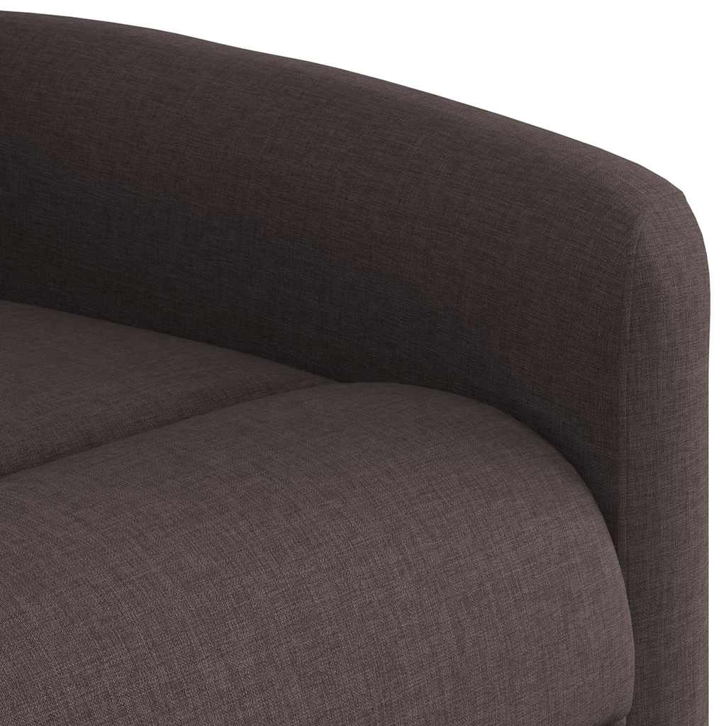 Relaxsessel mit Aufstehhilfe Dunkelbraun Stoff