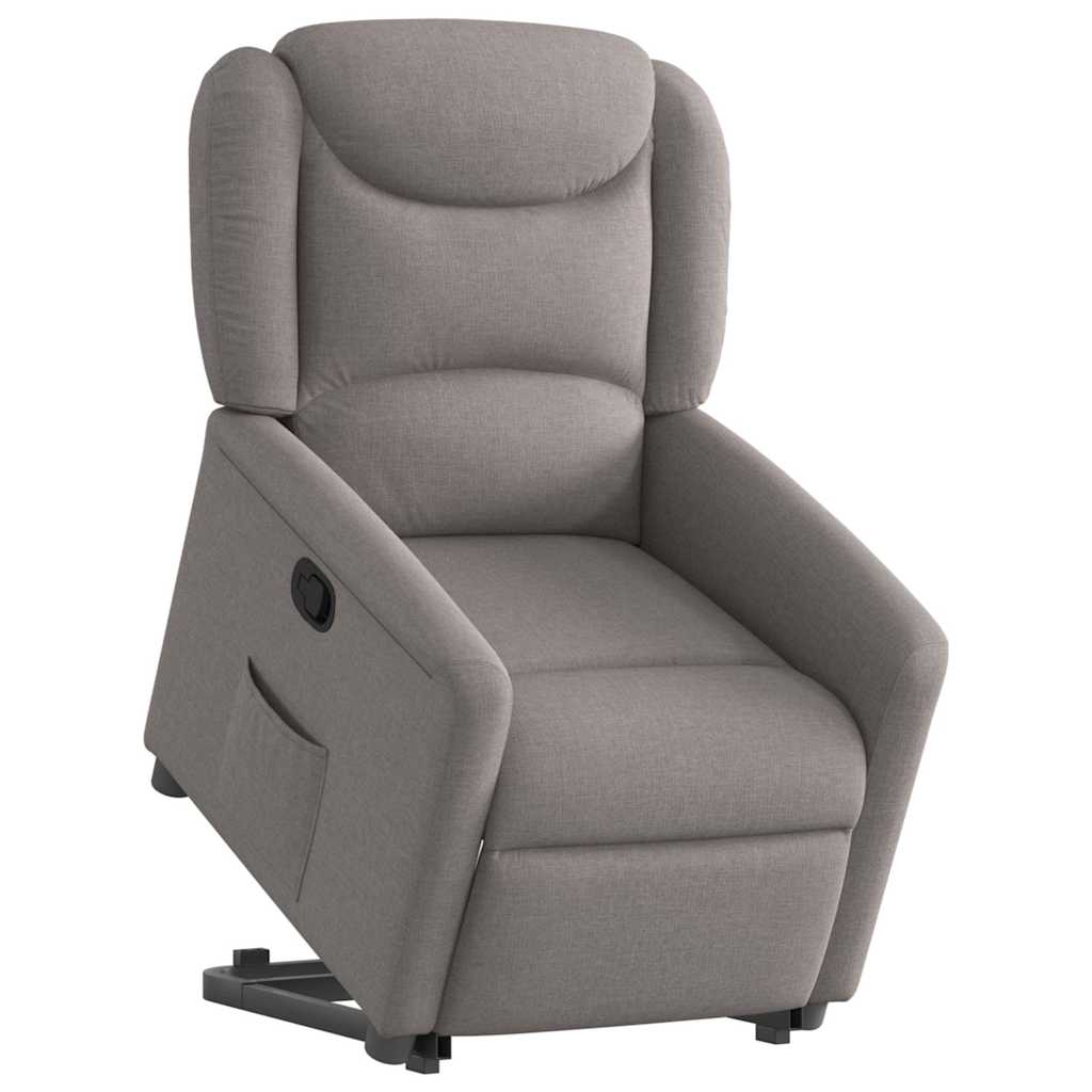 Relaxsessel mit Aufstehhilfe Taupe Stoff