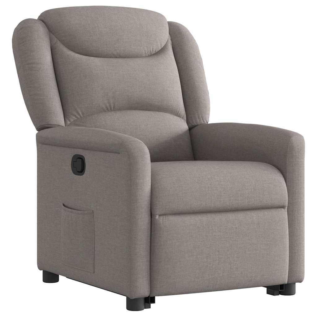 Relaxsessel mit Aufstehhilfe Taupe Stoff