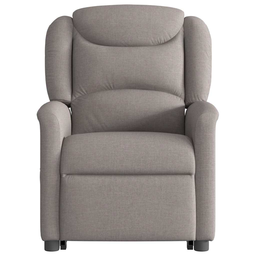 Relaxsessel mit Aufstehhilfe Taupe Stoff