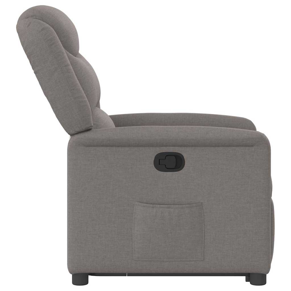 Relaxsessel mit Aufstehhilfe Taupe Stoff