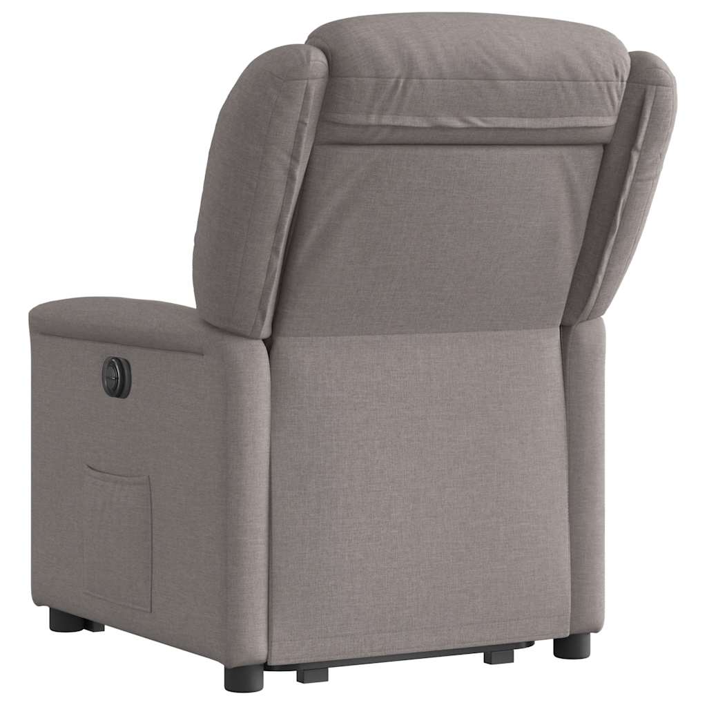 Relaxsessel mit Aufstehhilfe Taupe Stoff