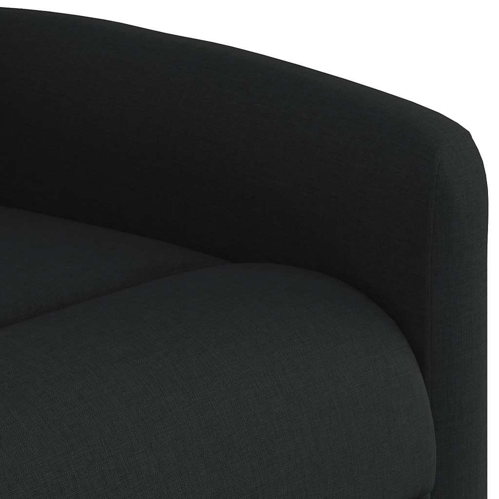 Relaxsessel mit Aufstehhilfe Elektrisch Schwarz Stoff